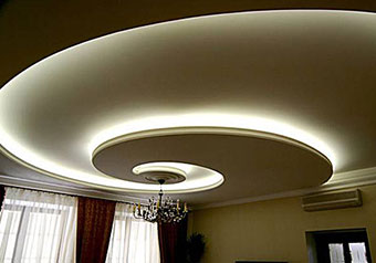Натяжные потолки с LED подсветкой